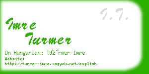 imre turmer business card